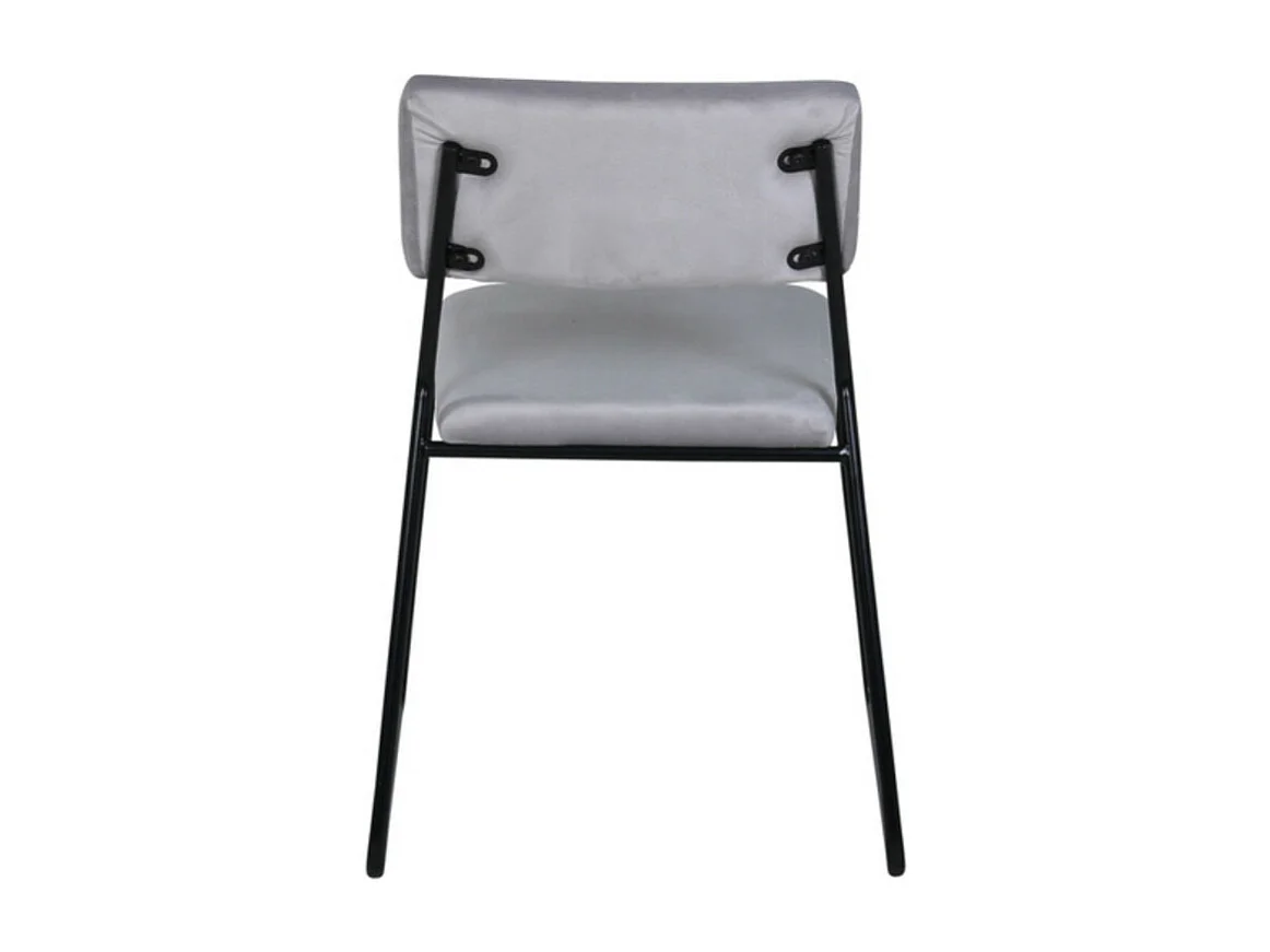 Kenth Chaise de salle à manger en velours, gris.