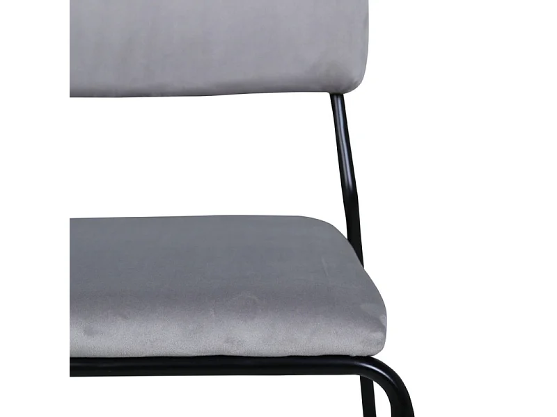 Kenth Chaise de salle à manger en velours, gris.