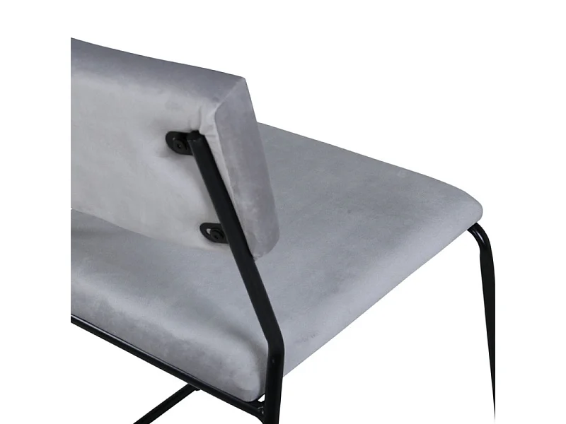 Kenth Chaise de salle à manger en velours, gris.