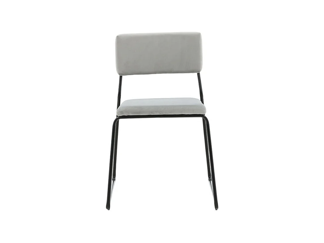 Kenth Chaise de salle à manger en velours, gris.
