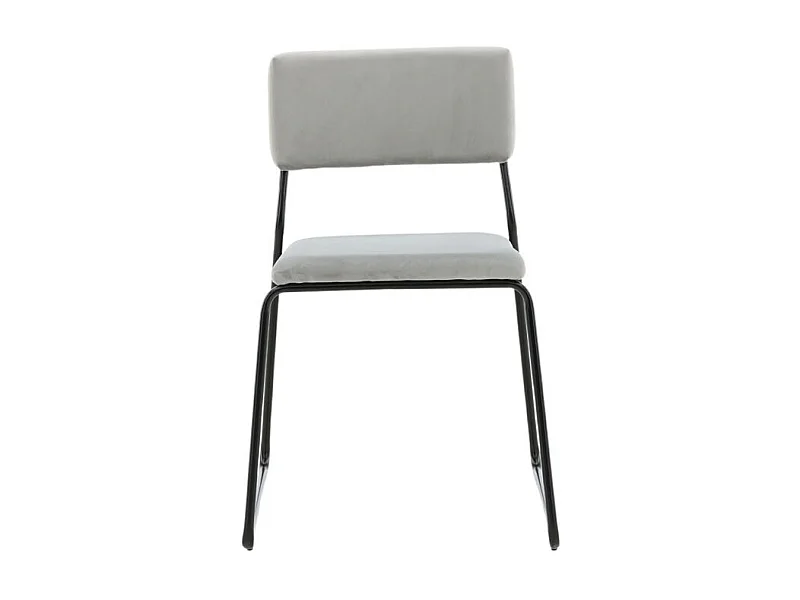 Kenth Chaise de salle à manger en velours, gris.