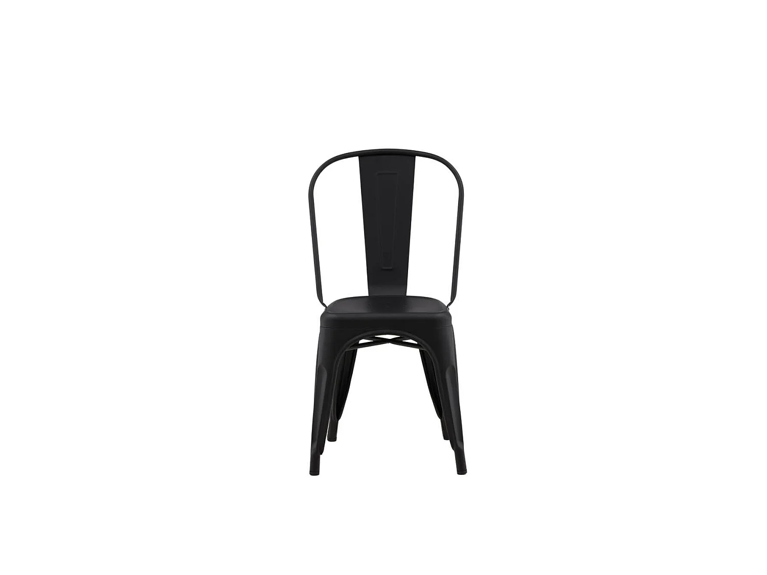 Tempe chaise de salle à manger métal noir mat.