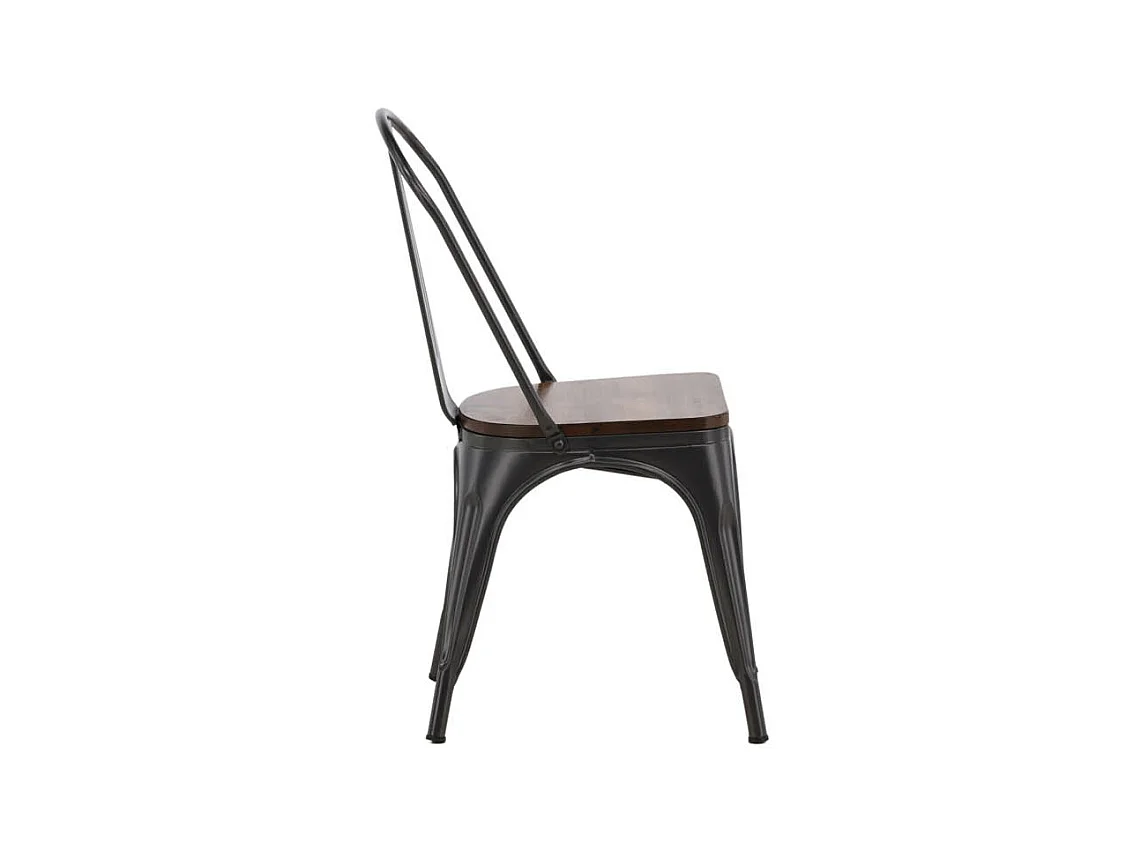 Tempe chaise de salle à manger métal marron.