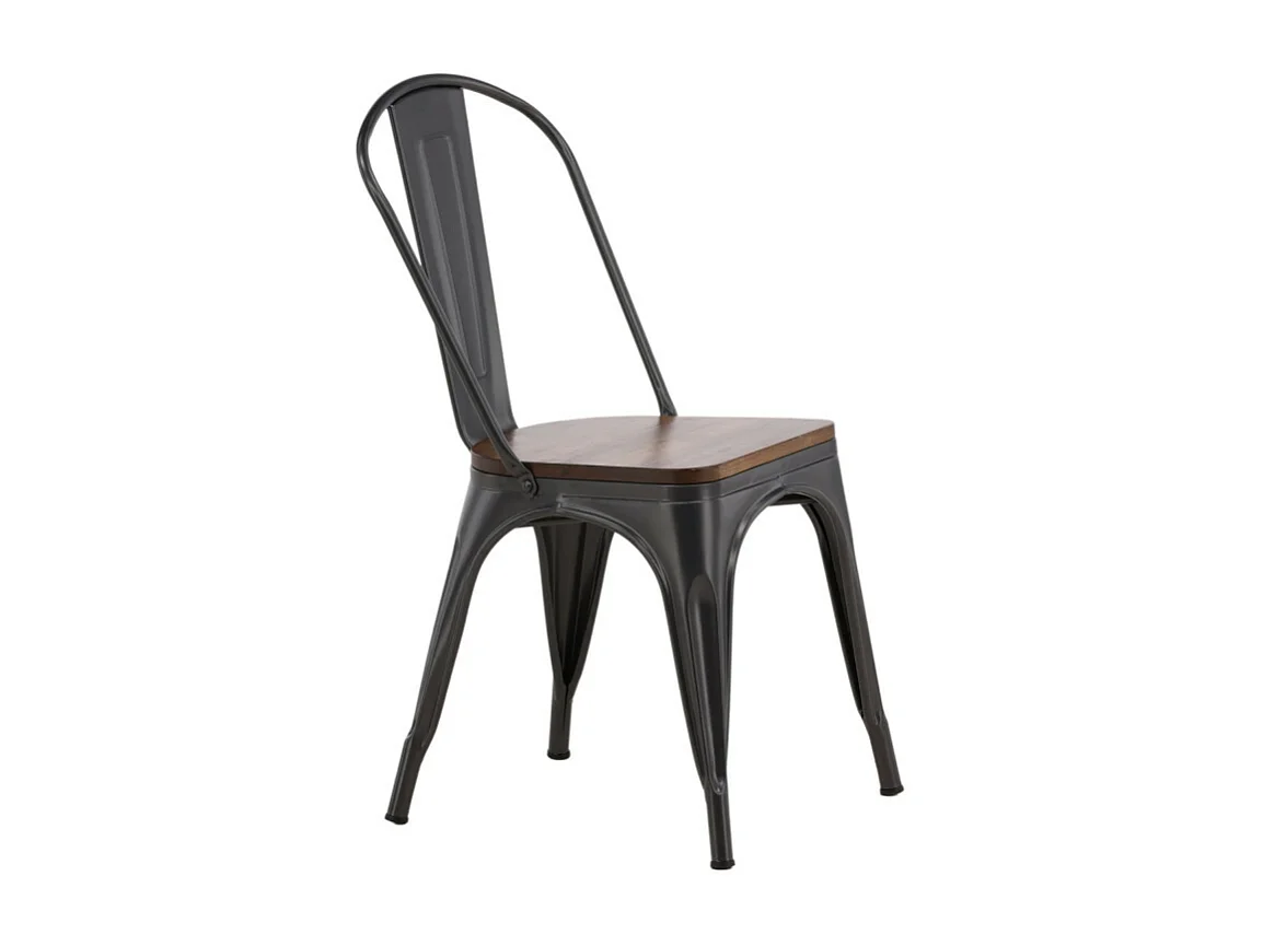 Tempe eetkamerstoel metaal bruin.