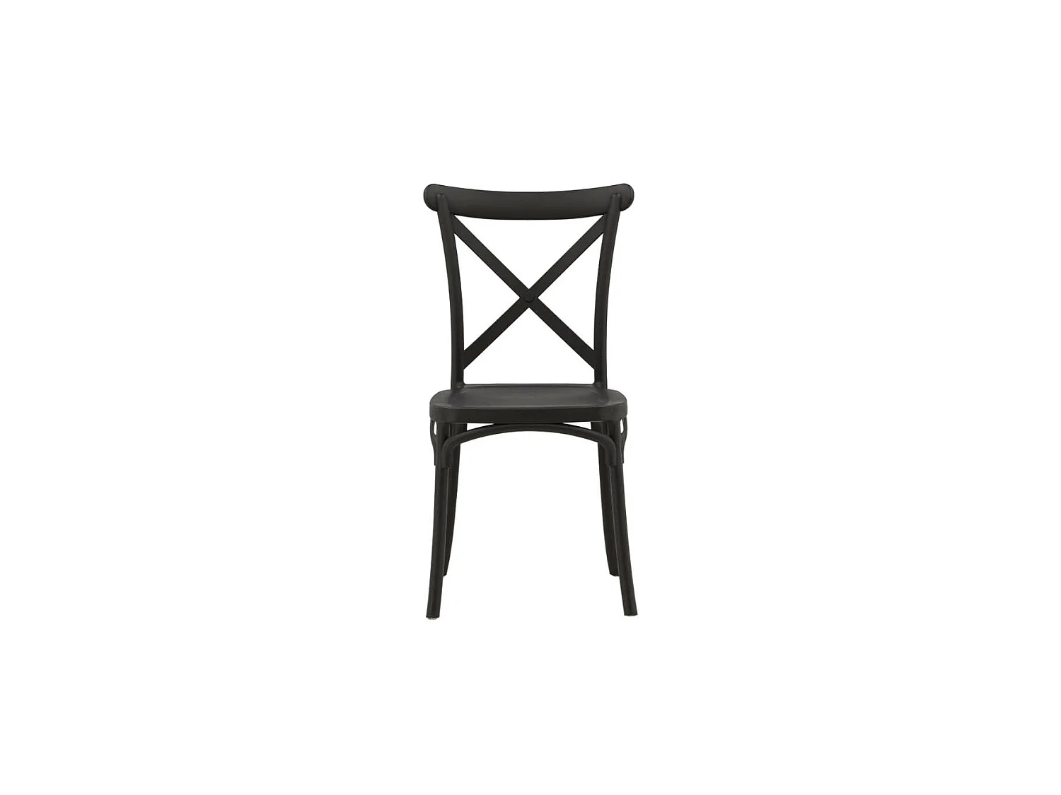 Crosett chaise de salle à manger plastique noir mat.