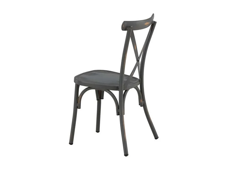 Tablas Gartenstuhl stapelbar dunkel grau.