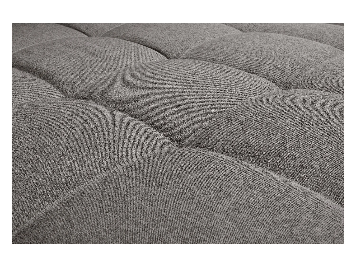 Cali bank met chaise longue rechts of links gedraaid met 4 kussens grijs.