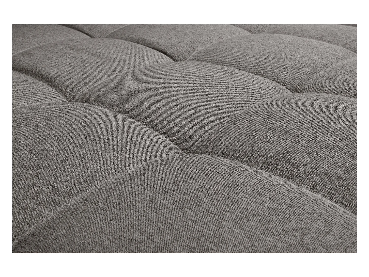 Cali bank met chaise longue rechts of links gedraaid met 4 kussens grijs.