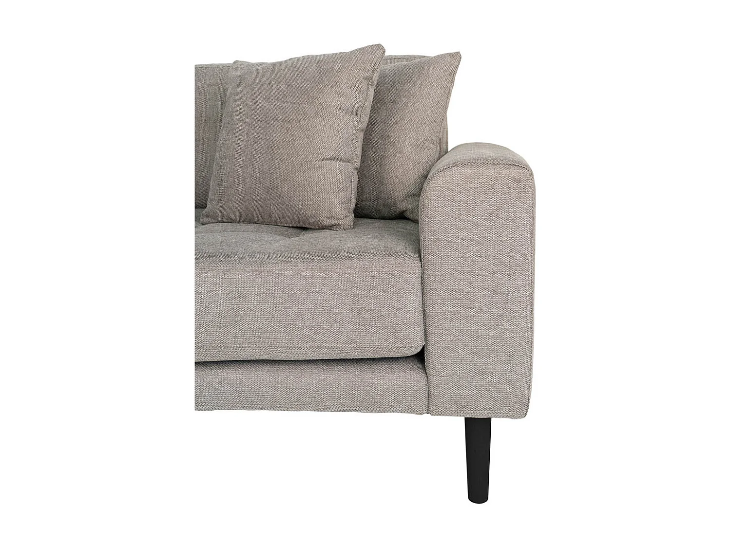 Lido bank bank met chaise longue links gericht 4 kussens bruin.