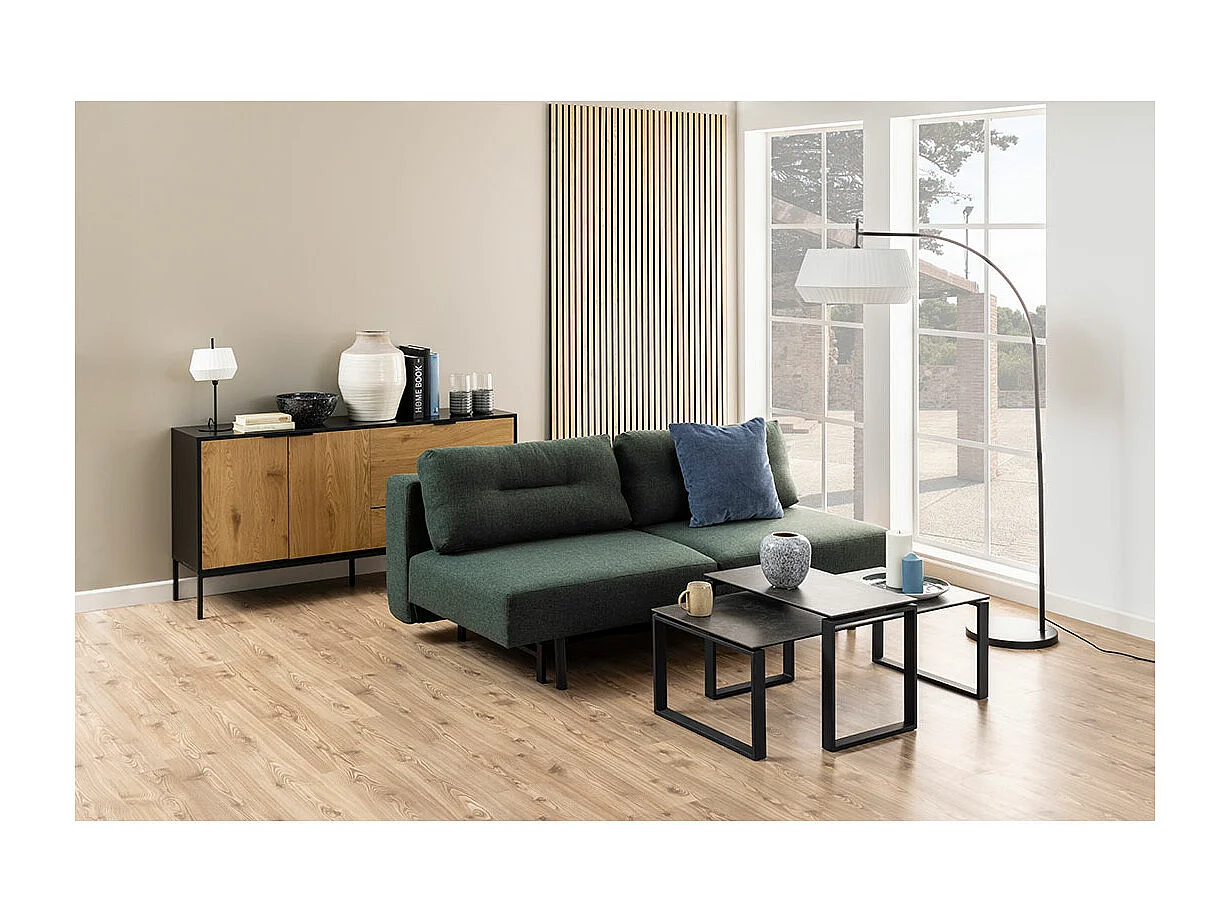 Juliette slaapbank stof groen.