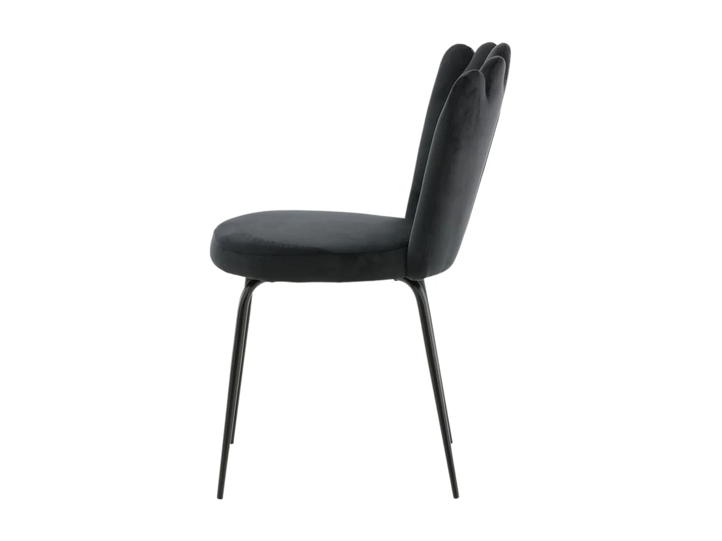 Venture Home Sedie da Pranzo 2 pz Limhamn in Velluto Nero