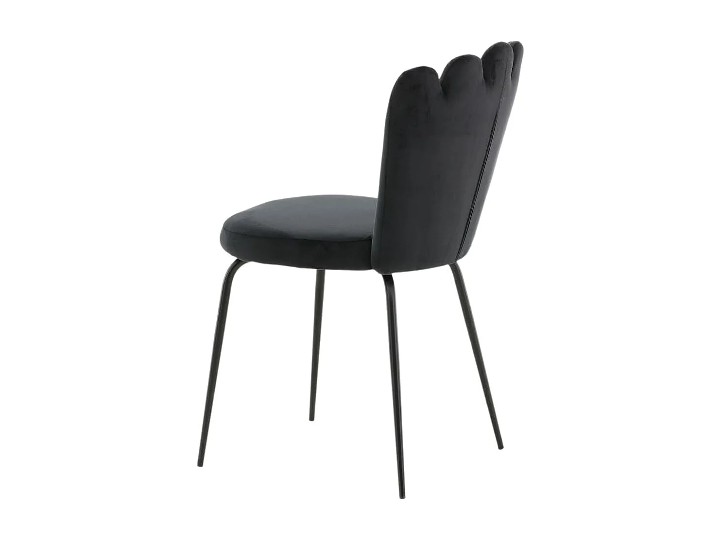 Venture Home Sedie da Pranzo 2 pz Limhamn in Velluto Nero