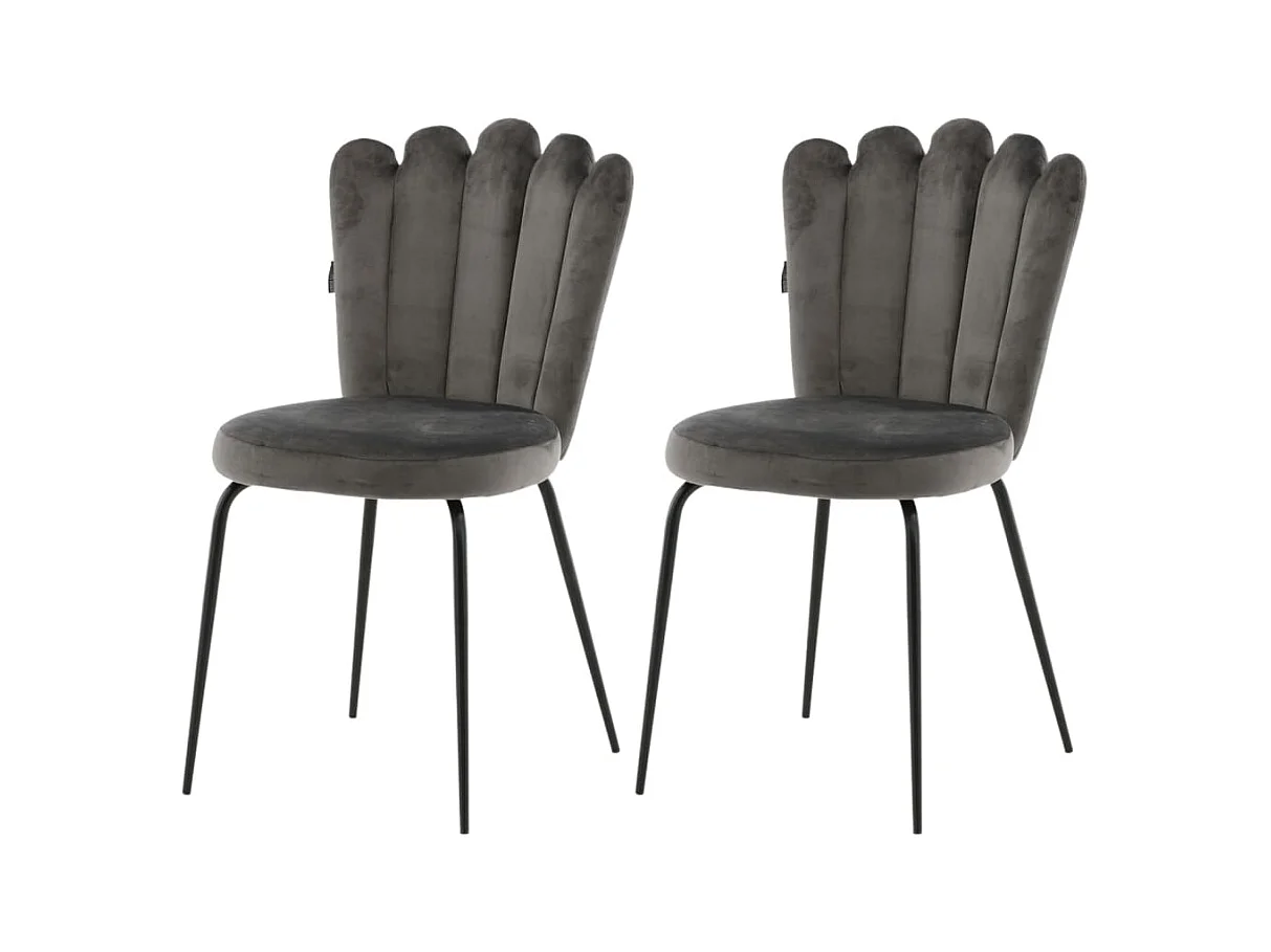 Limhamn Esszimmerstuhl Velour grau.