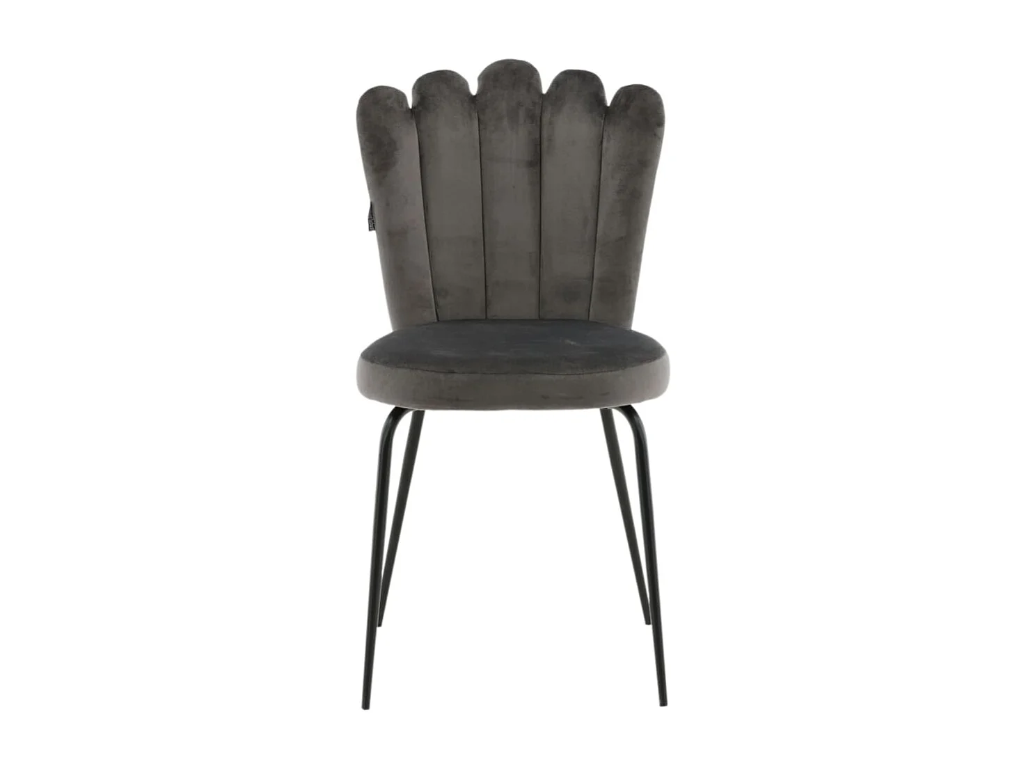 Chaises à manger lot de 2 Limhamn velours noir et gris