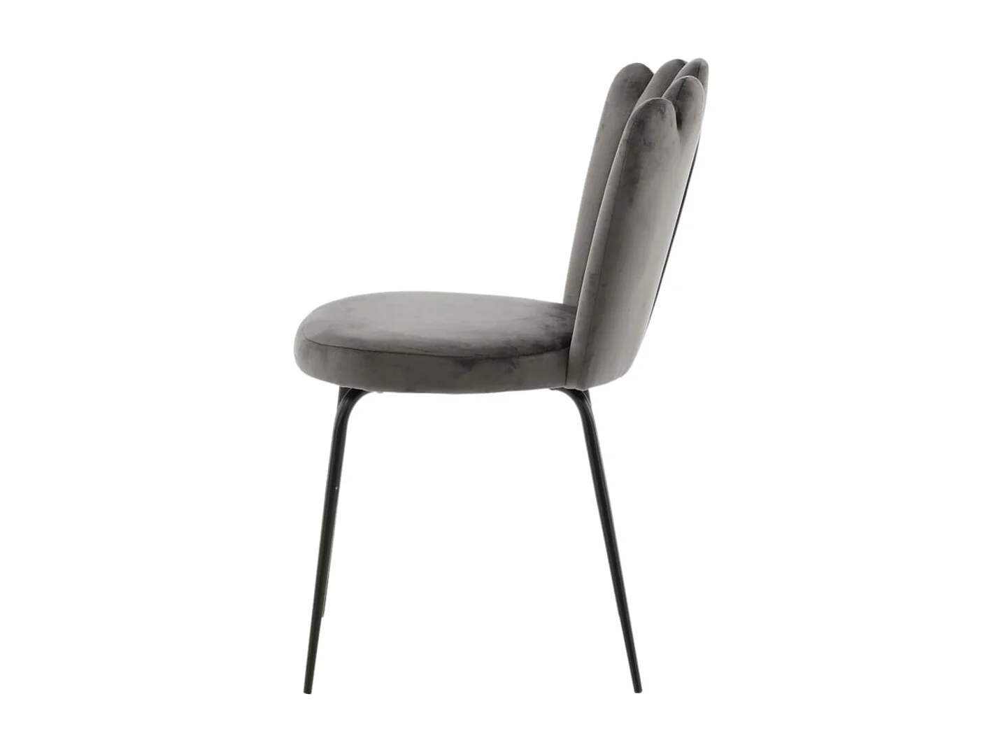 Chaises à manger lot de 2 Limhamn velours noir et gris