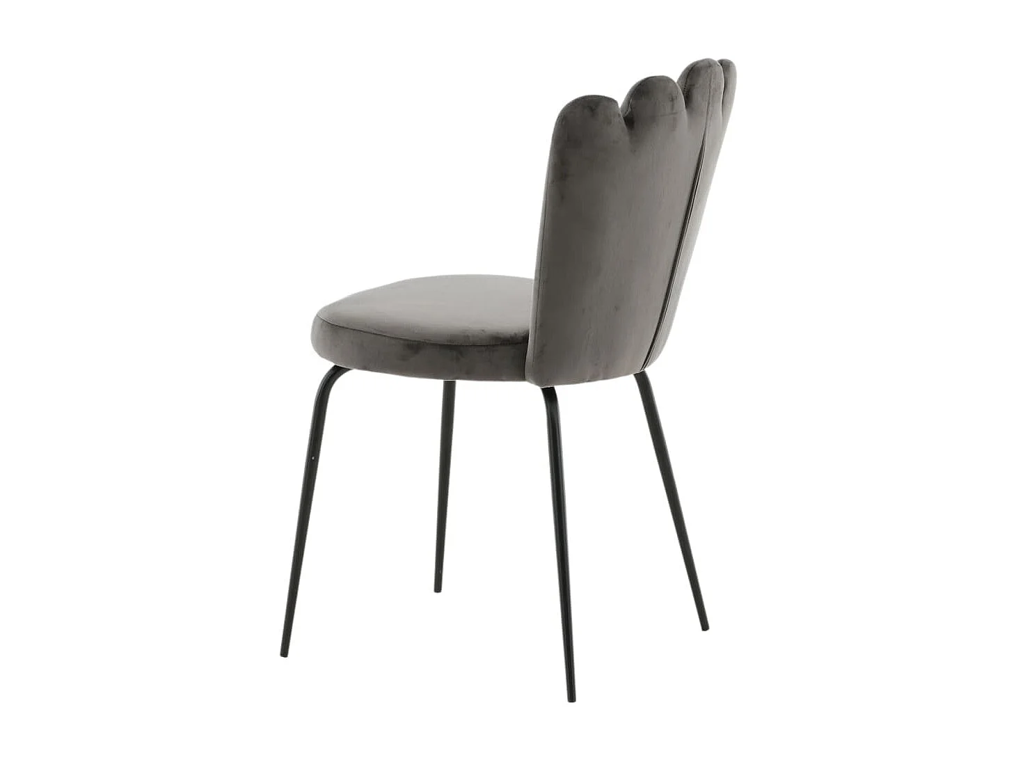 Chaises à manger lot de 2 Limhamn velours noir et gris