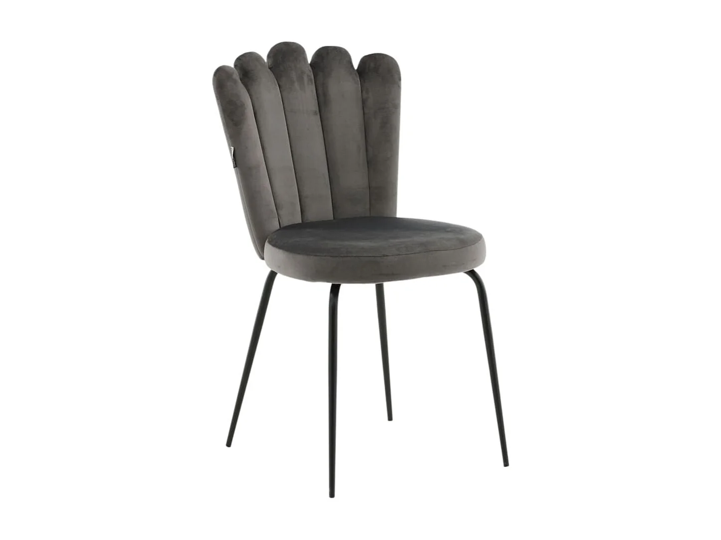 Chaises à manger lot de 2 Limhamn velours noir et gris