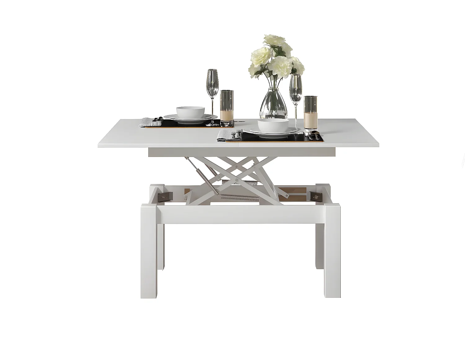 Flipp table basse et table à manger blanc.