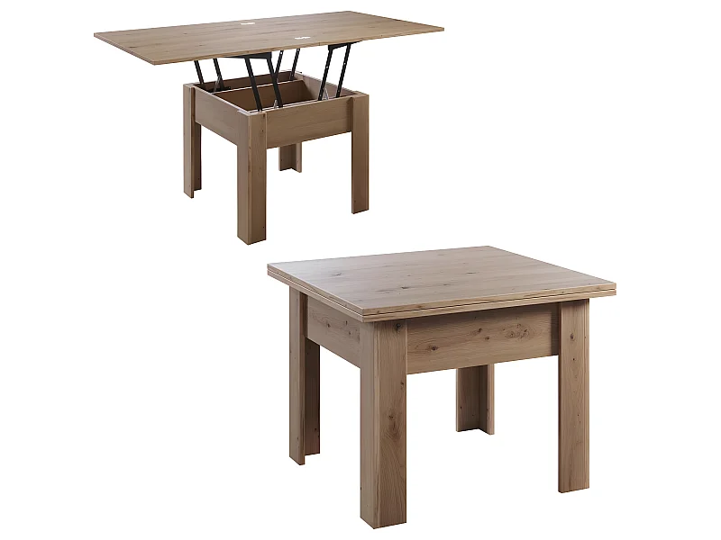 Flipp table basse et table à manger chêne décor.