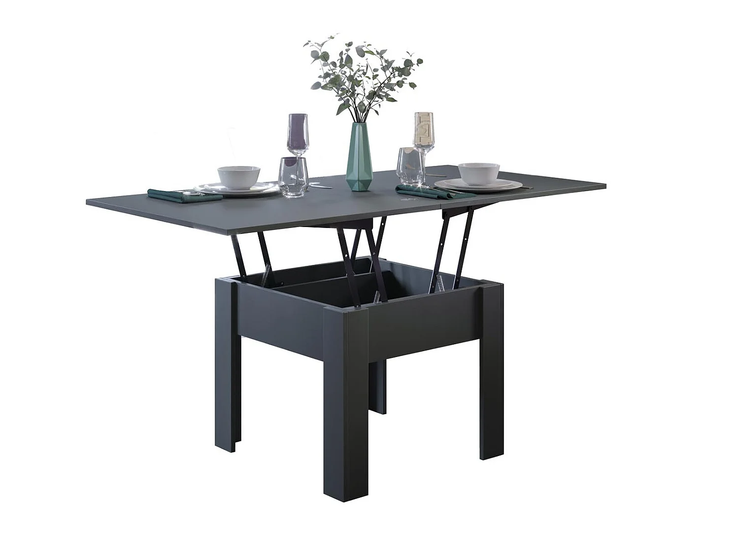 Flipp table basse et table à manger gris.