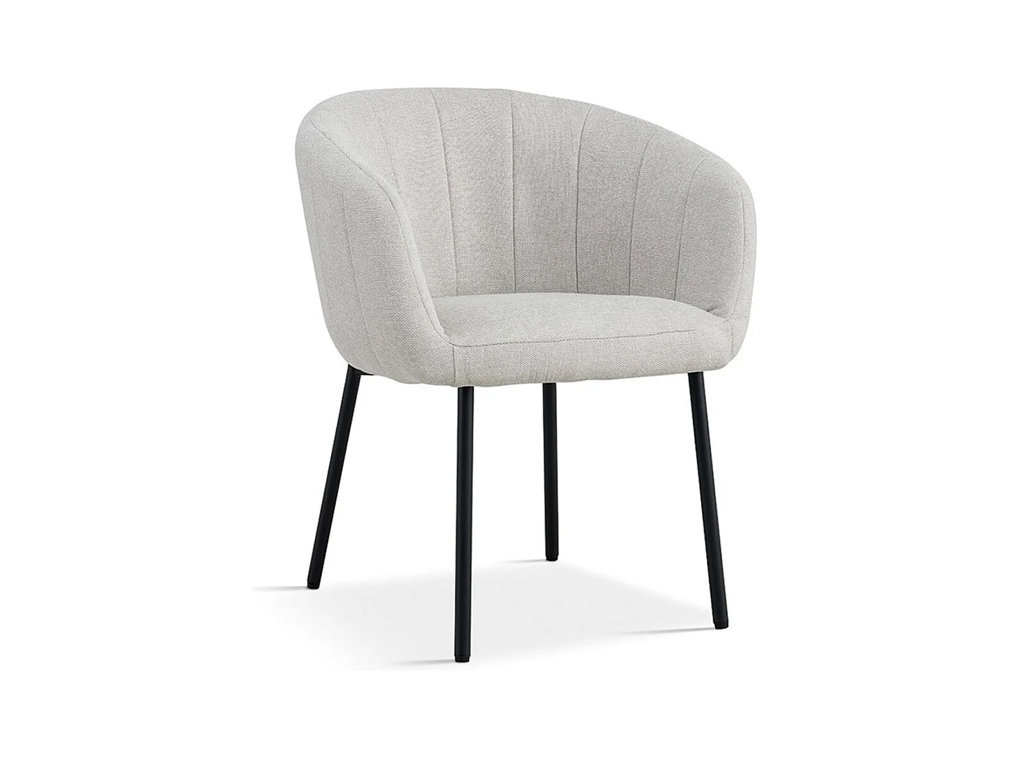 Chaise SEVILLE – Tissu beige – Pieds en métal – Hauteur 79 cm – Style contemporain