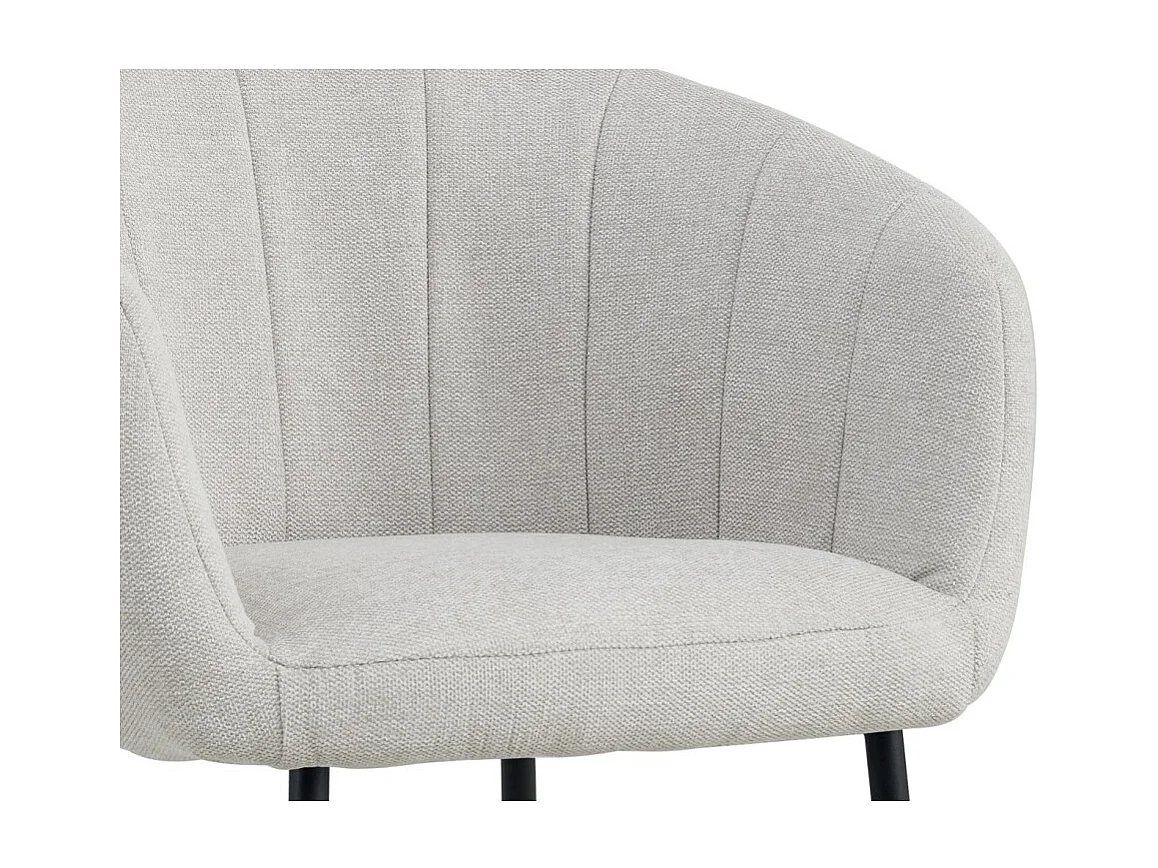 Chaise SEVILLE – Tissu beige – Pieds en métal – Hauteur 79 cm – Style contemporain