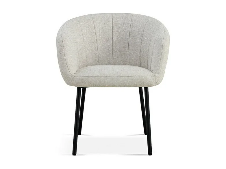 Chaise SEVILLE – Tissu beige – Pieds en métal – Hauteur 79 cm – Style contemporain