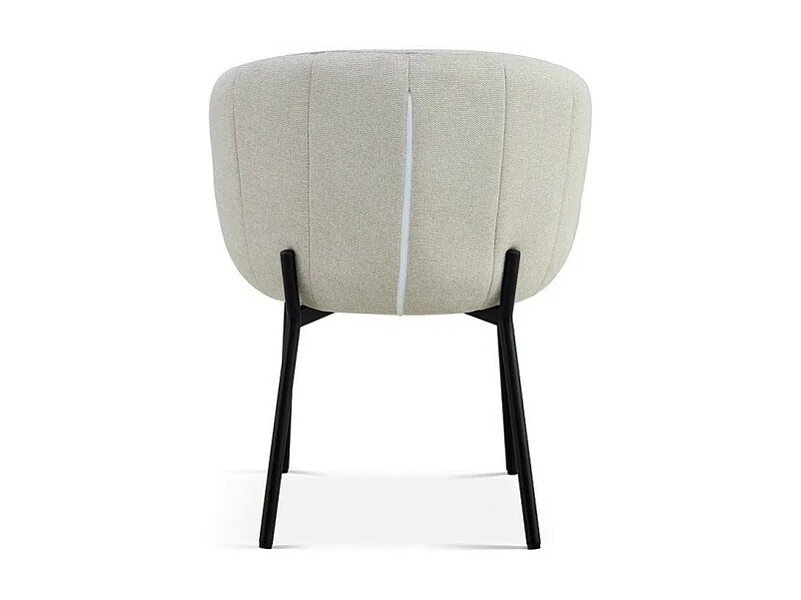 Chaise SEVILLE – Tissu beige – Pieds en métal – Hauteur 79 cm – Style contemporain