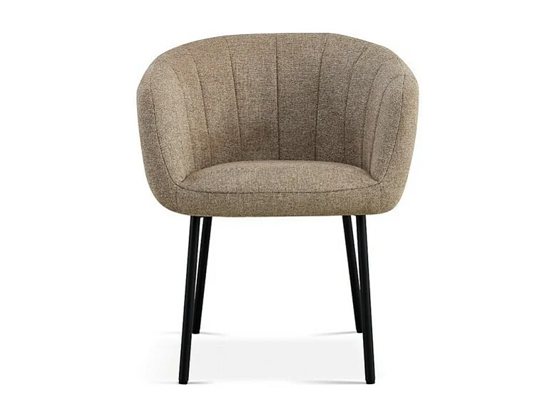 Stoel SEVILLE zandkleurige stof, afmeting H79 x B57 x D62, ideaal voor uw keuken of eetkamer.