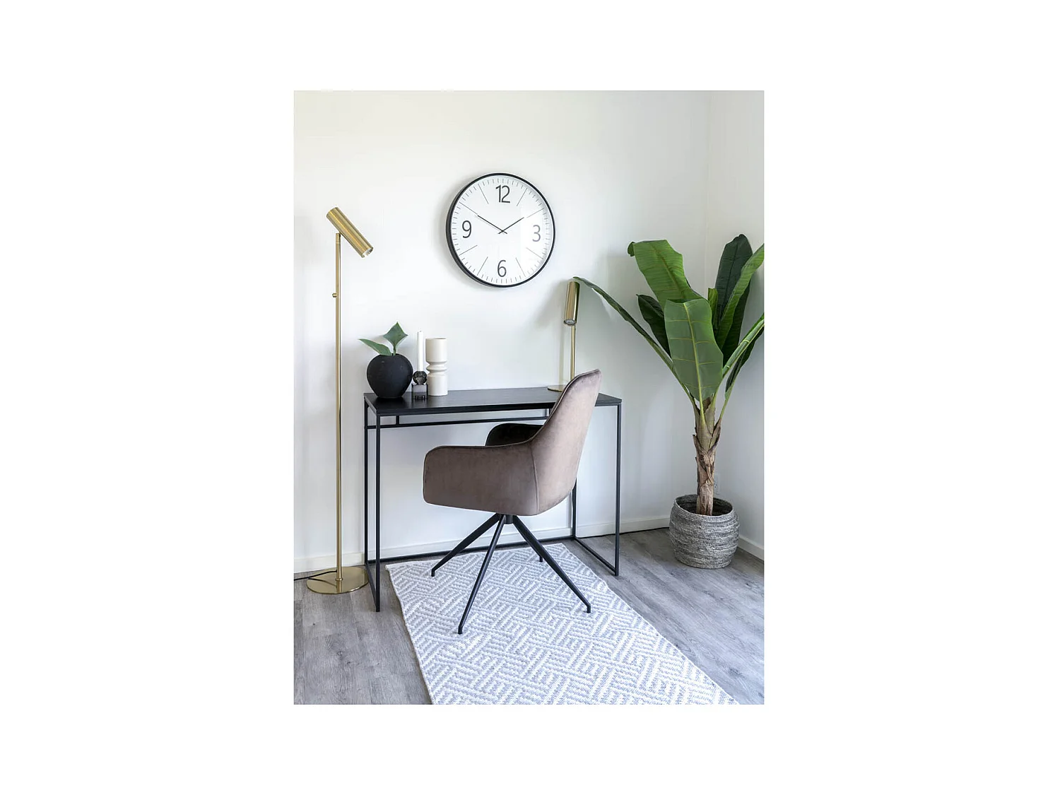 Paris Tischlampe 20x47x20cm Messing dekor.