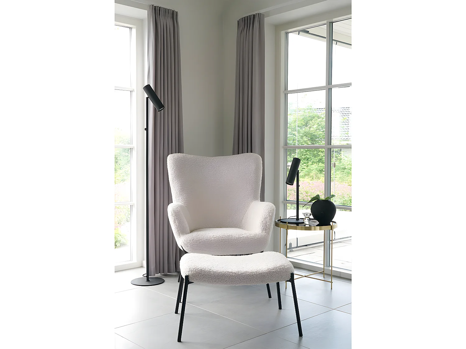 Paris lampadaire 25x150x25cm noir.