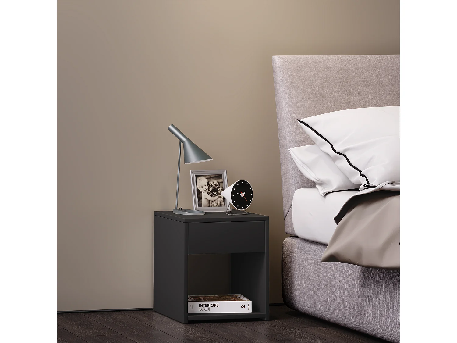 Holz Nachttisch Nachtschrank Schublade Sledo Mini