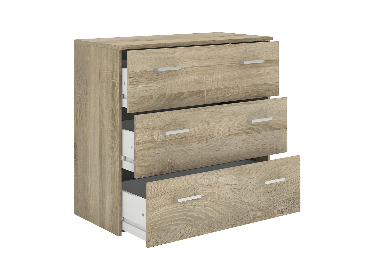 Spell Kommode 3 Schubladen Eiche Struktur.