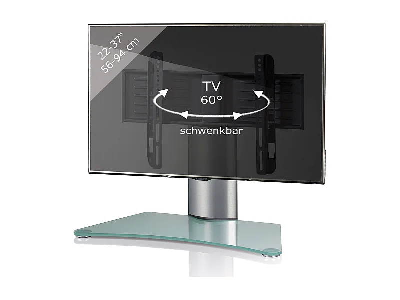 TV stand feet Windoxa Matte glass H. 52 x W. 70 x D. 30 cm