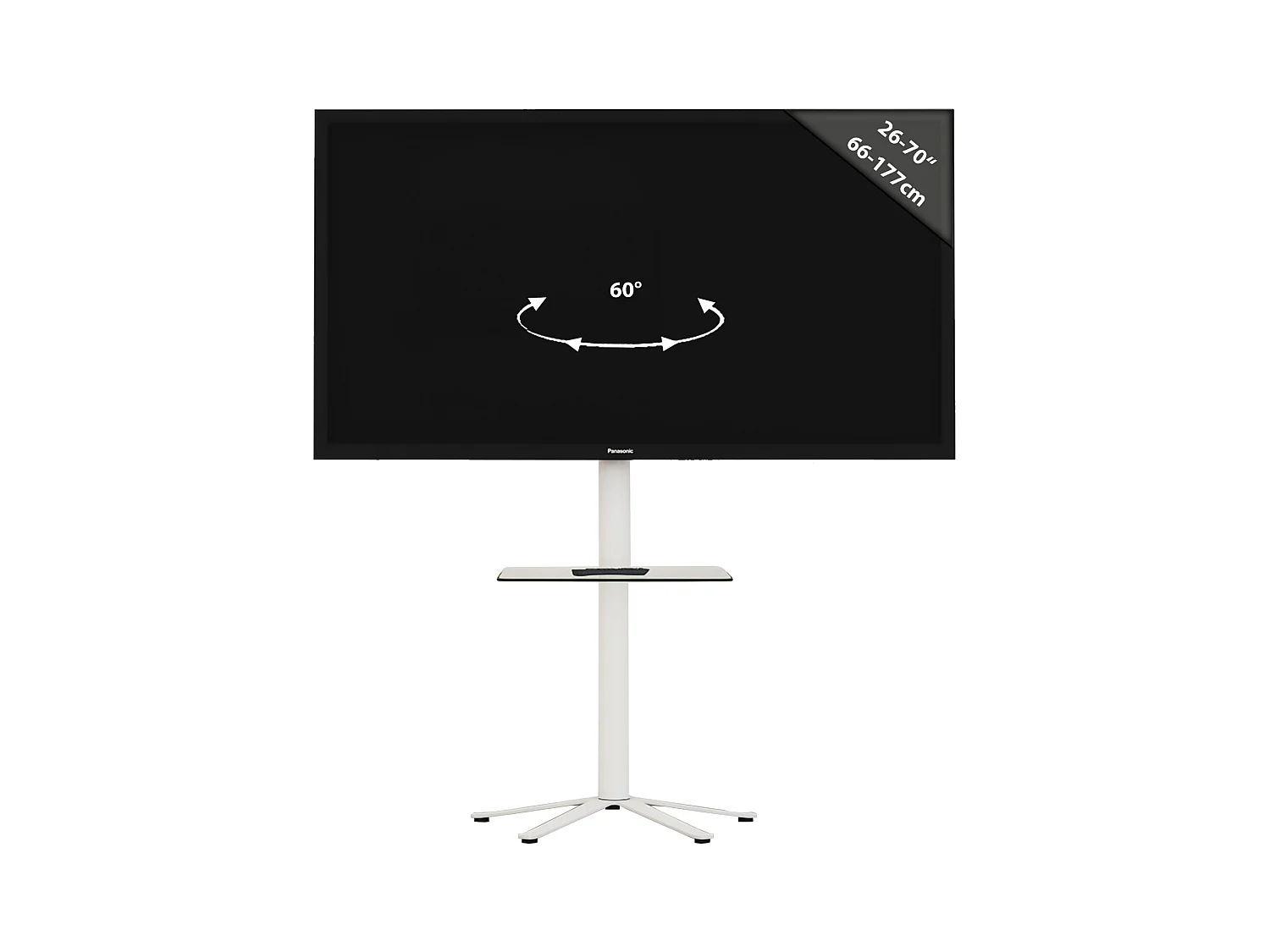 TV stand feet Xila White H. 100 x W. 61 x D. 61 cm