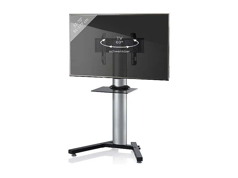 TV Fernseh Ständer Standfuß Alu Stadino Mini ZW
