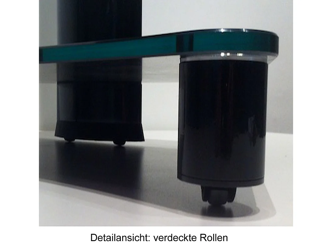 TV Standfuß Glas Fernseh Rollen Ständer Fuß Tosal