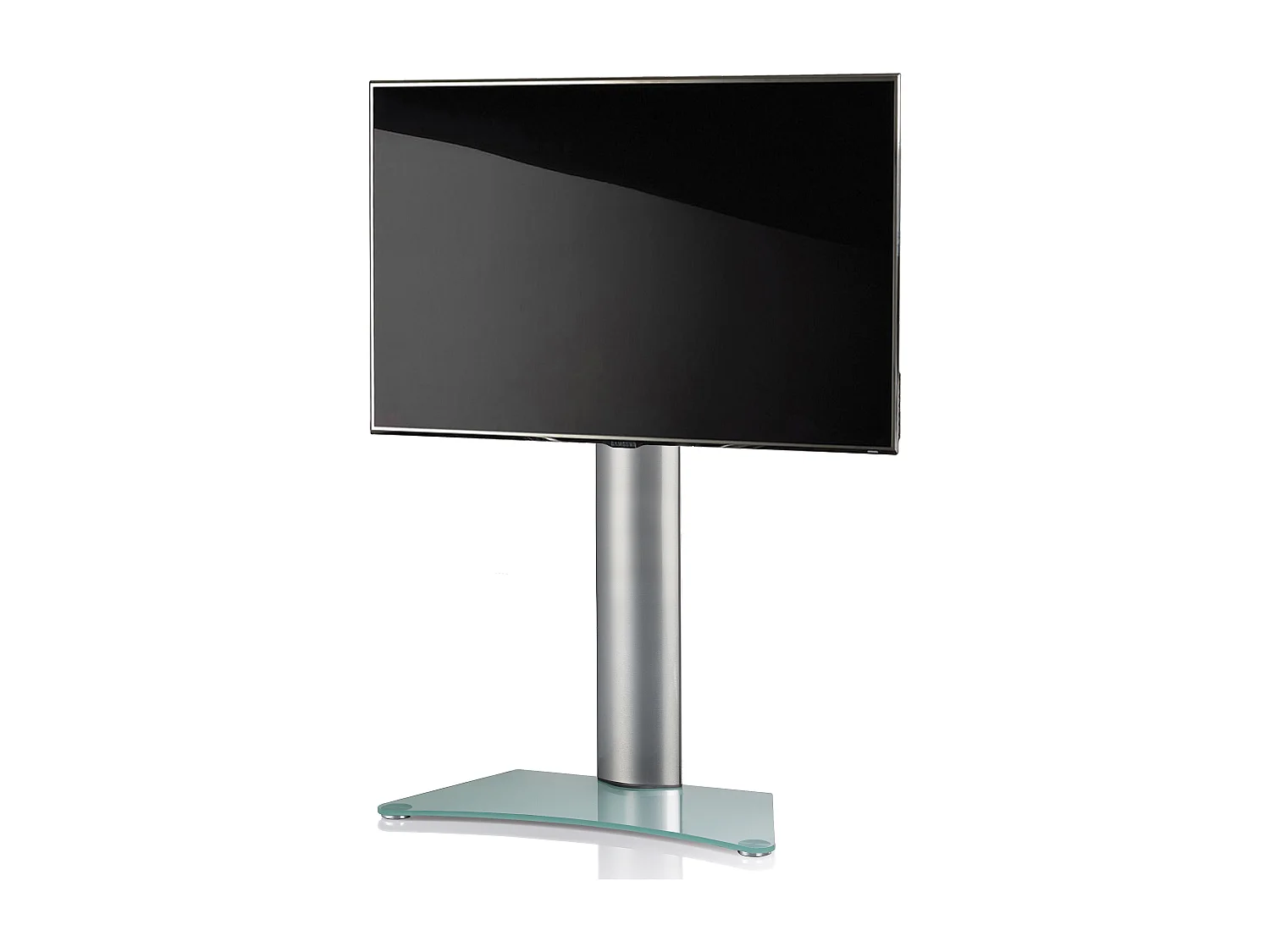 TV Standfuß Alu Glas Fernseh Zental