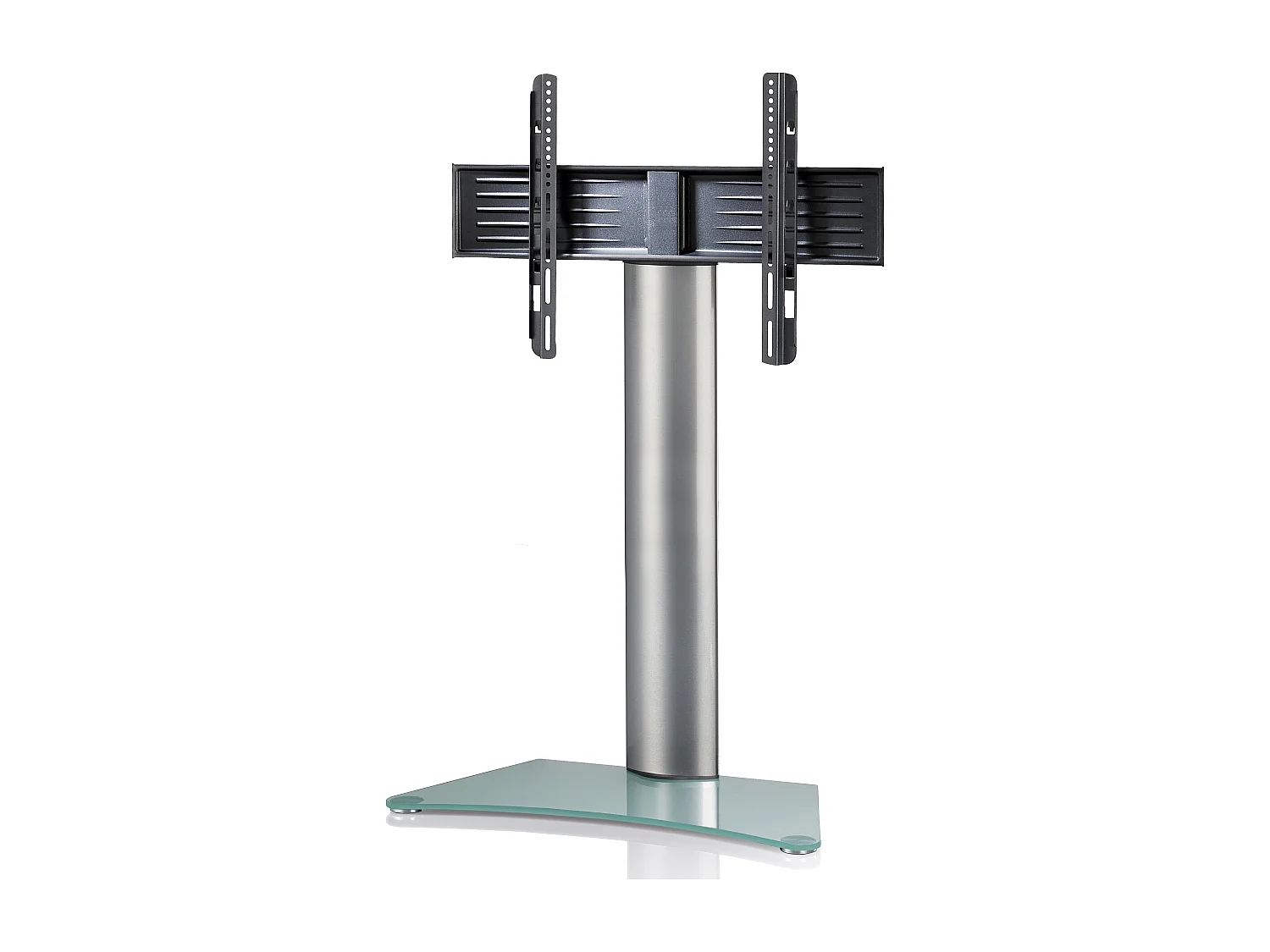 TV Standfuß Alu Glas Fernseh Zental
