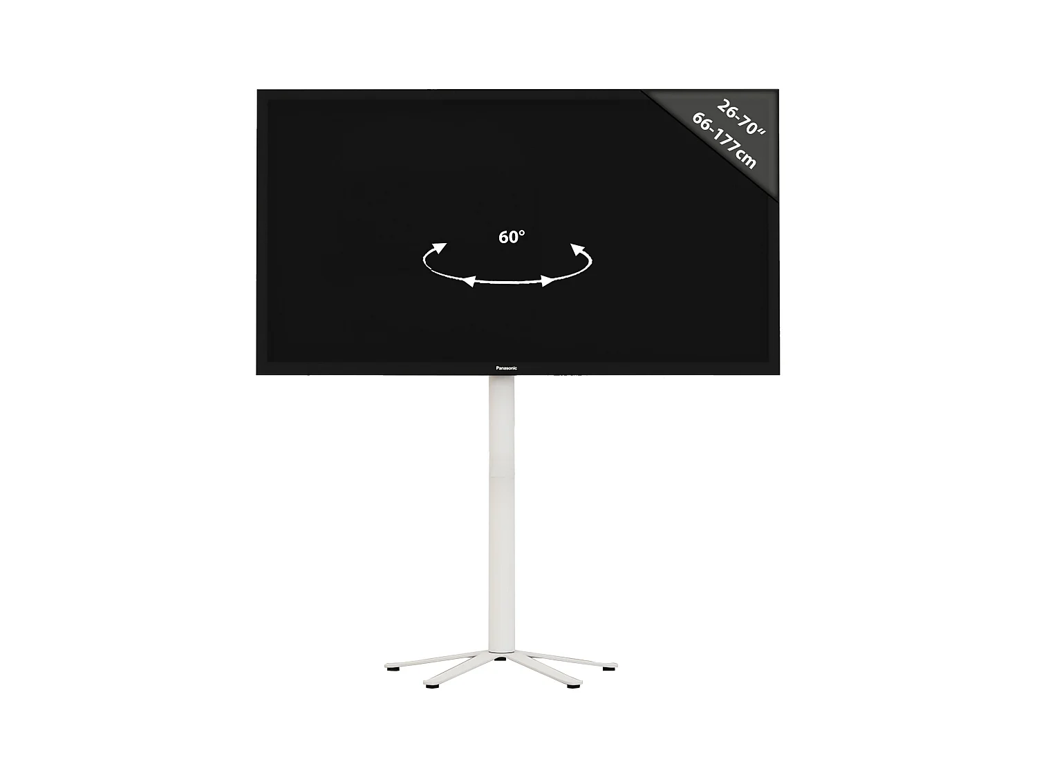TV stand feet Xila White H. 100 x W. 61 x D. 61 cm