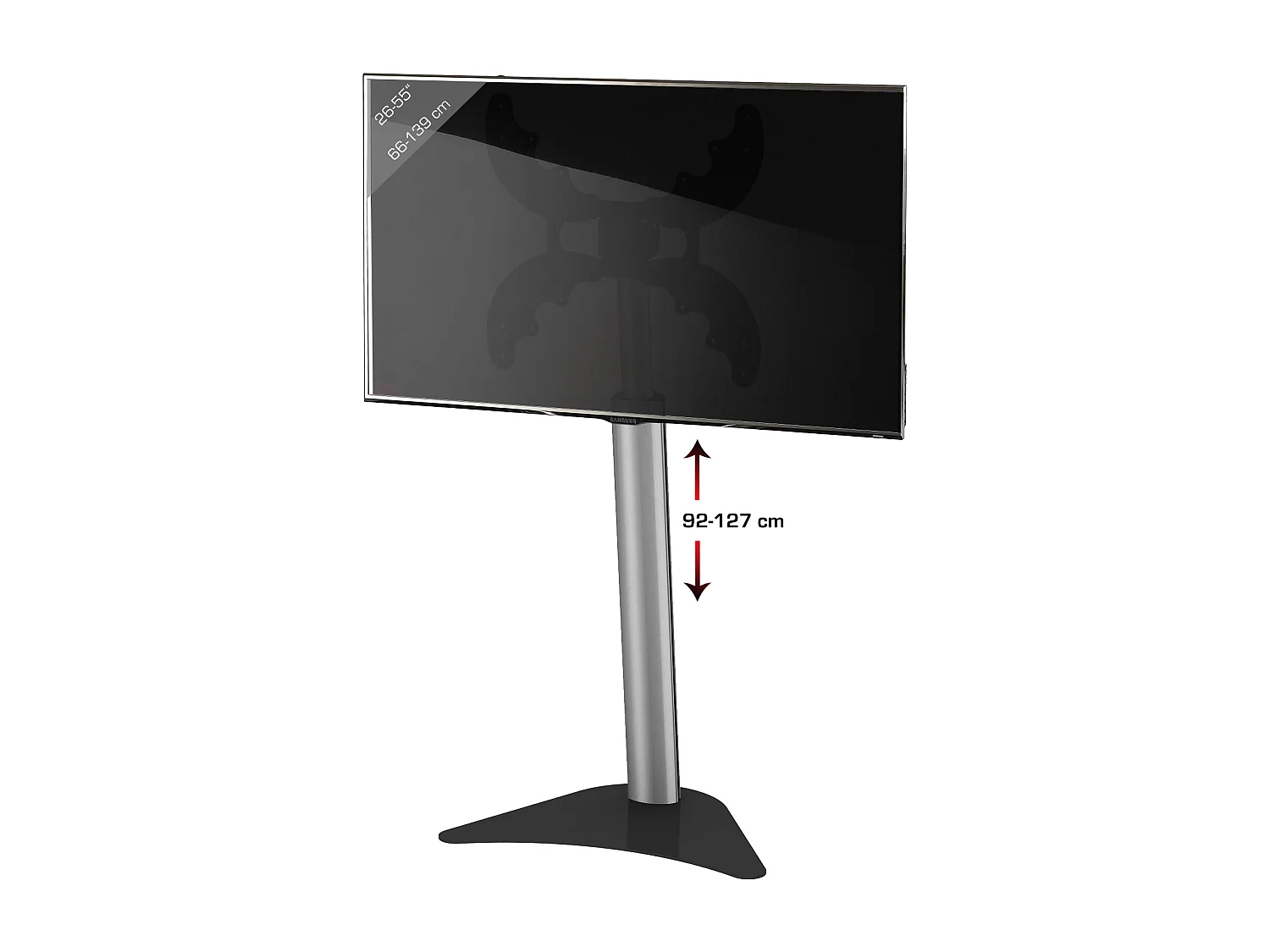 Supporto TV in alluminio regolabile in altezza Coscal