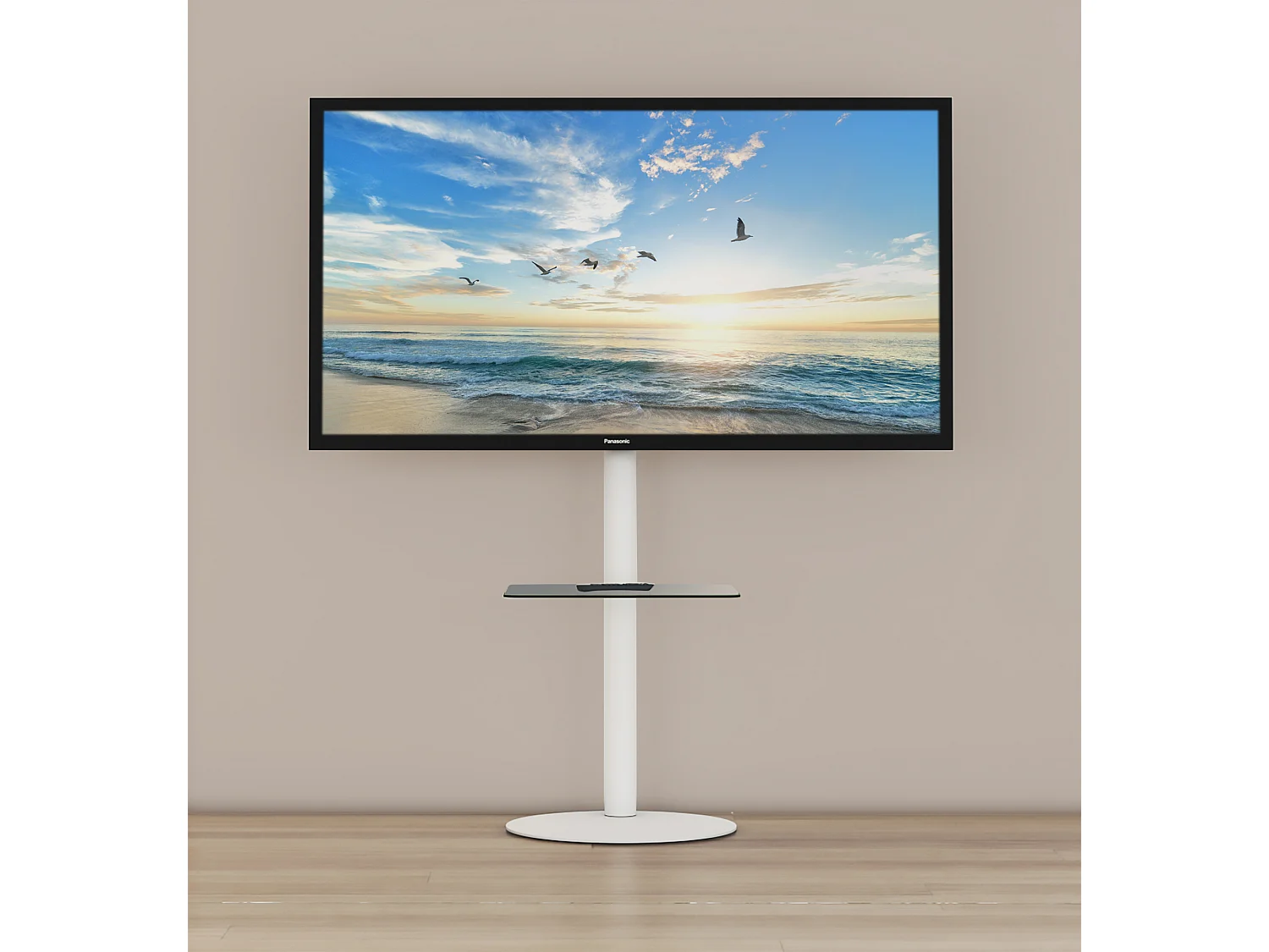 TV stand feet Cirla White H. 100 x W. 55 x D. 45 cm