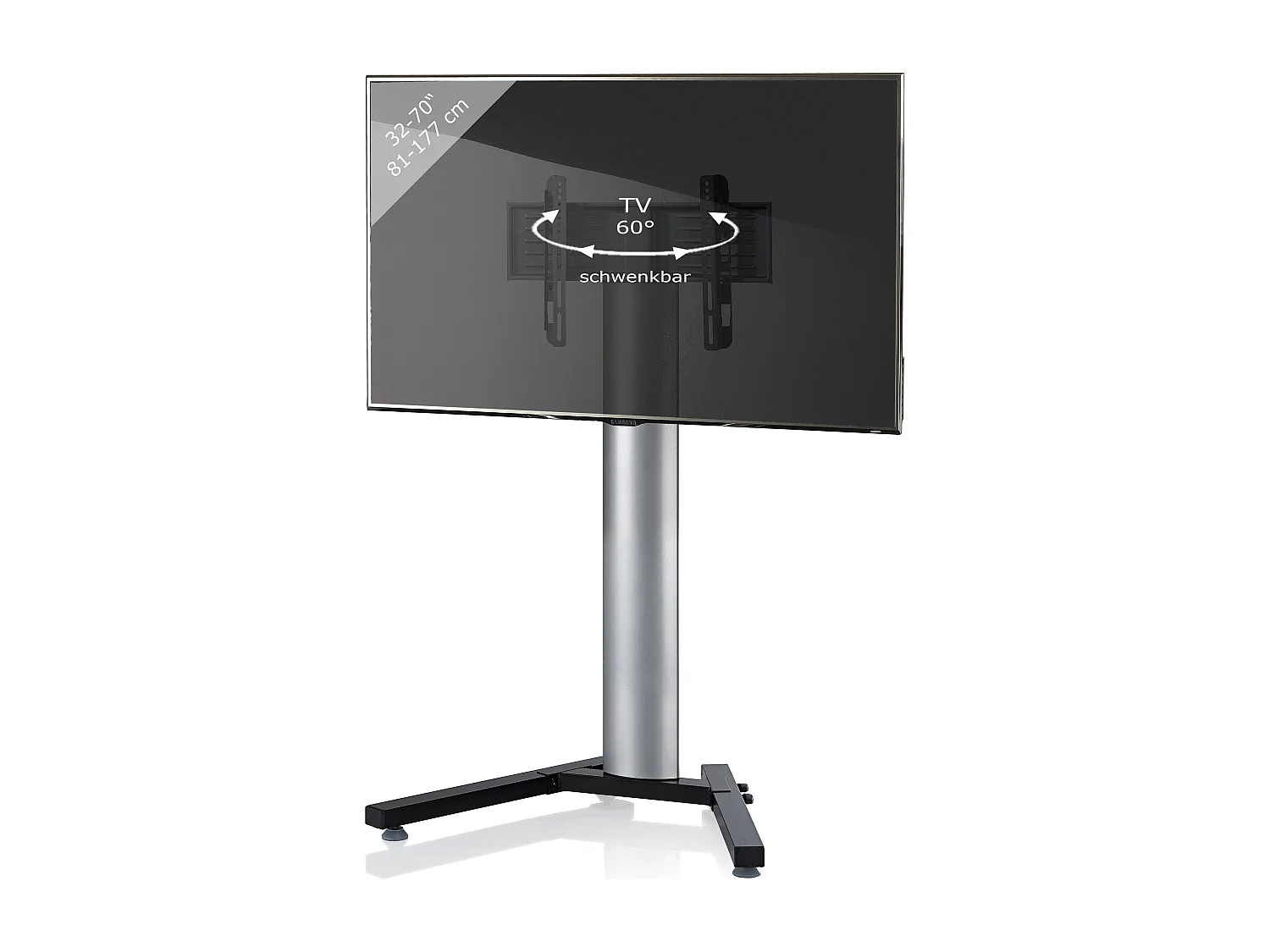 TV Fernseh Ständer Standfuß Alu Stadino Mini