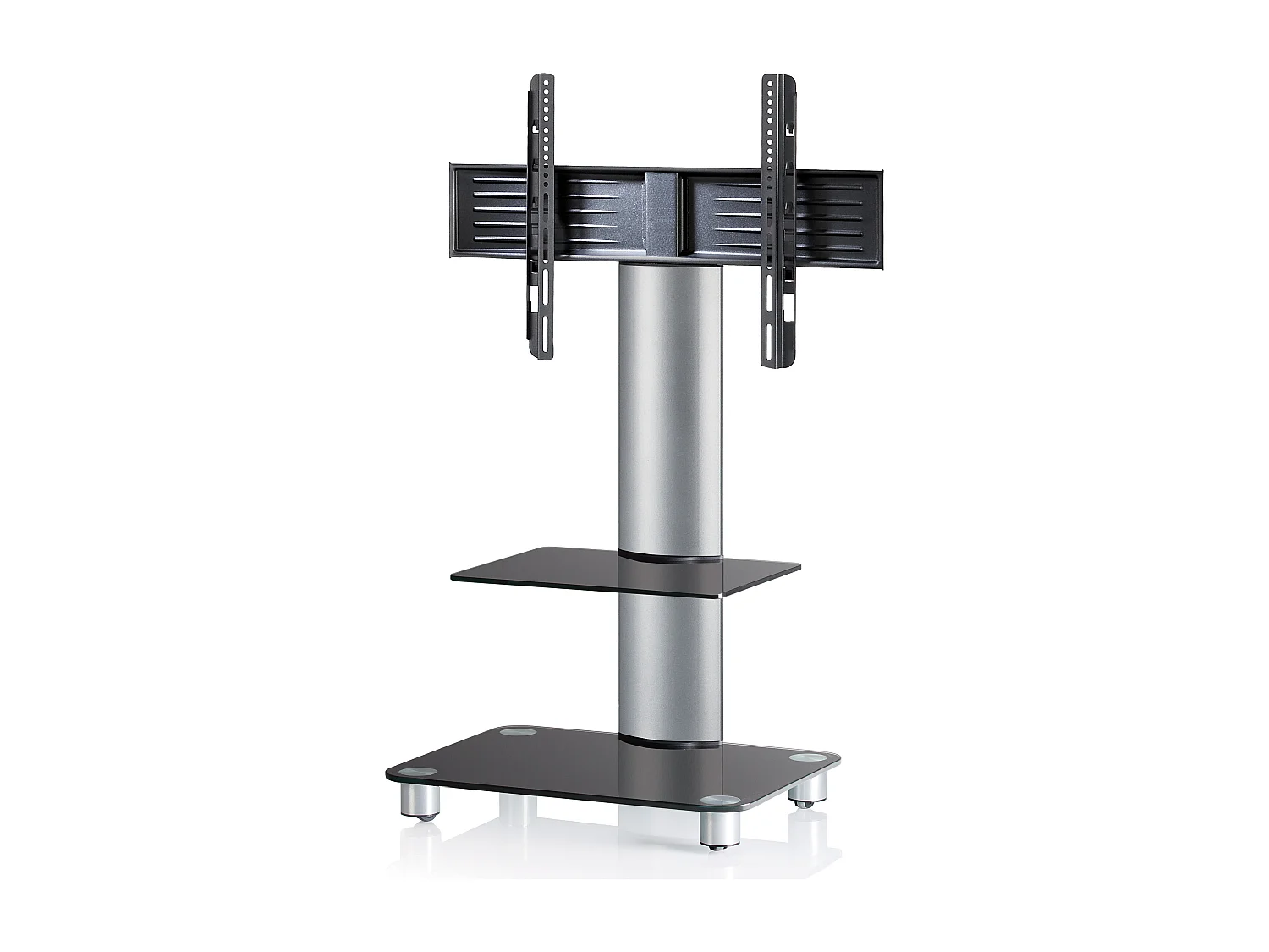 TV Standfuß Glas Fernseh Rollen Ständer Fuß Tosal