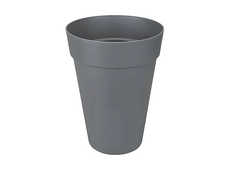 Vaso da fiori rotondo in plastica Loft Urban Grigio antracite Ø 34 x 45,6 cm 23 l
