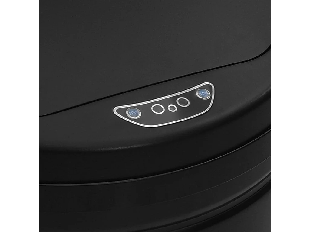 Lixeira com sensor automático 40 litros aço carbono preto 02_0006033