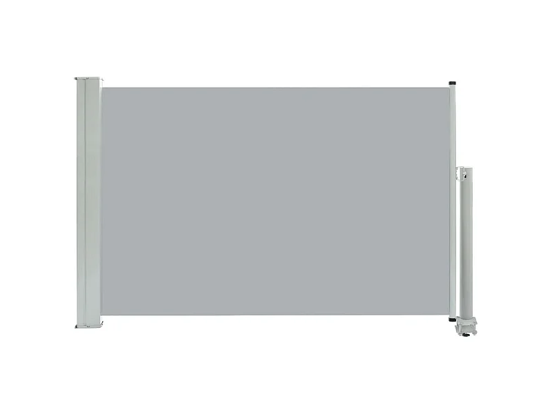 Tenda da sole parasole laterale retrattile per patio giardino terrazza balcone schermo di protezione visiva 60 x 300 cm grigio 02_0007390