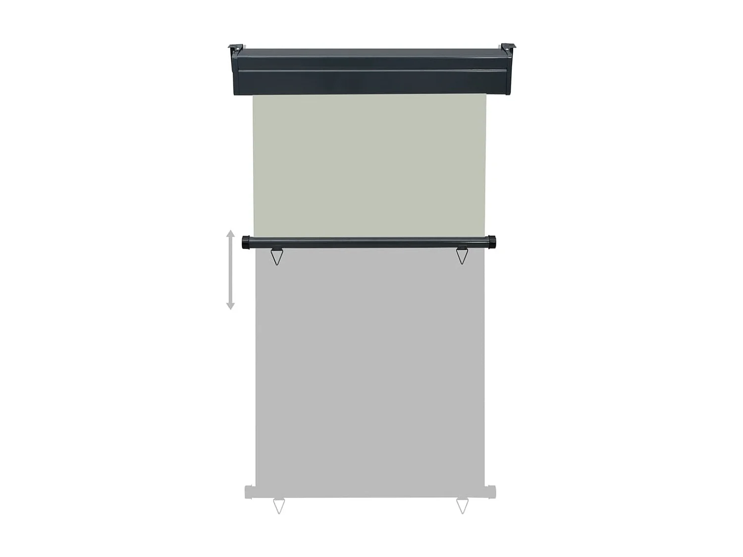 Toldo lateral da varanda 100 x 250 cm cinza 02_0007001