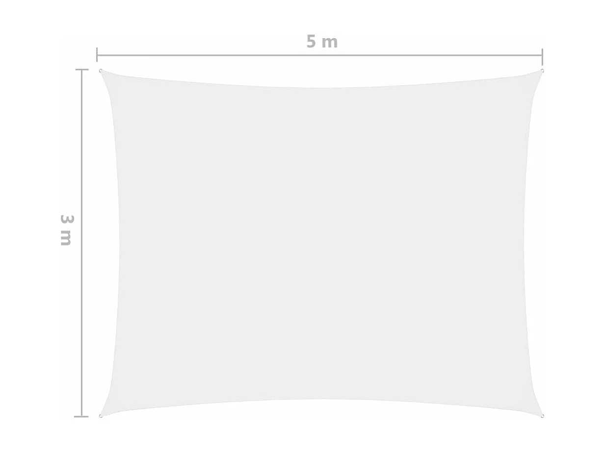 Voile toile d'ombrage parasol tissu blanche 500 x 300 x 300 cm 02_0009680