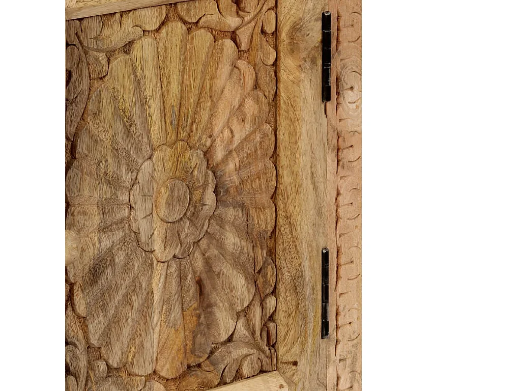 Table de nuit chevet bois marron 40 x 30 x 50 cm 1402099